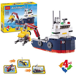 Конструктор «Экспедиционный корабль», 4 варианта сборки, 213 деталей