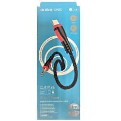 Кабель Jack 3.5 <--> Type-C  1.0м BOROFONE BL14 чёрный