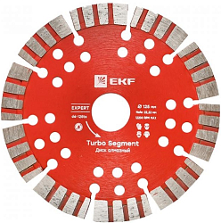 Диск алмазный 125х22.23 мм Turbo Segment EKF Expert
