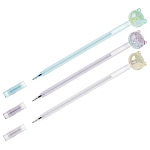 Ручка шариковая MESHU "Cute Cats" синяя, 0,7мм, перламутр, софтач, ассорти 296411