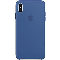 Силиконовый чехол SILICONE CASE для iPhone XS Max Delft Blue (c LOGO)