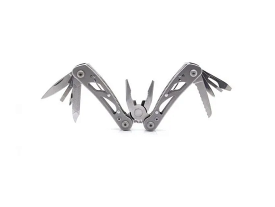 Мультитул GANZO G104S, 73x73х13 мм, 11 предметов, серый