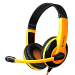 Наушники DEFENDER Warhead G-120 черный/оранжевый