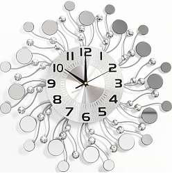 Часы настенные, серия: Ажур, "Стеклянные капли", плавный ход, d-49 см, циферблат 22 см 2604735