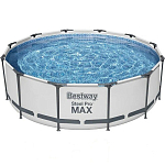 Бассейн каркасный BESTWAY 5619N Steel Pro Max 366х100см, 9150л, с навесом, фил.-насос 2006л/ч, лестница