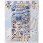 Наклейки+пинцет для творчества румбокс "Парикмахерская", голубые (16*20 см)