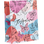 Пакет «Поздравляю!», M 24 х 29 х 9 см