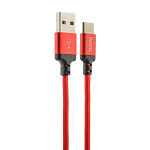 Кабель USB <--> Type-C  1.0м HOCO X Series X-14 в переплёте, красный
