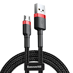 Кабель USB <--> microUSB  2.0м BASEUS Cafule красный (CAMKLF-C09)