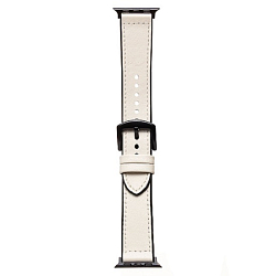 Кожаный ремешок ApW39 Skin для Apple Watch 42/44/45/49 mm экокожа (white)