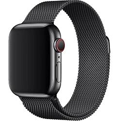 Металлический браслет NONAME на Apple Watch, миланская петля, чёрный
