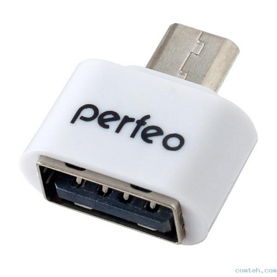 Адаптер OTG PERFEO PF-VI-O003, microUSB белый