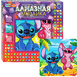 Алмазная мозаика 15*15 "Стич" в коробке УТМ01483349