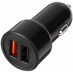 Авто ЗУ 2USB 5.4A OLMIO черное, QC3.0 + Smart IC 30W