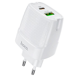 Сетевое ЗУ 1USB/1Type-C HOCO C85A Bright, белое, PD20W + QC3.0