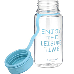 Бутылка для воды, 450 мл, с ситечком, 17.5 х 10.5 см, голубая  10703144