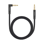 Кабель Jack3.5 <-->  Jack3.5  1.2м DEPPA, черный, L-коннектор 72401