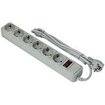 Сетевой фильтр  1.5м EXEGATE EX266865RUS SP-6-1.5G 6 розеток, евровилка, светло-серый