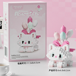 Фигурка-конструктор "Кошка белая с шариками" К324