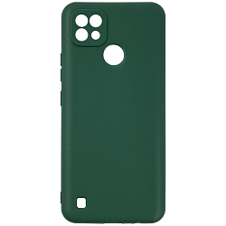 Силиконовый чехол SILICONE CASE Soft Matte для Realme C21 темно-зеленый