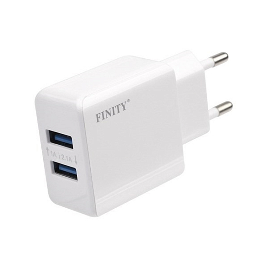 Сетевое ЗУ 2USB 2.1A FINITY FT-01 белый