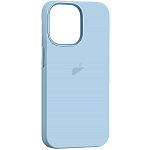 Силиконовый чехол SILICONE CASE для iPhone 15 Pro Light Blue (MagSafe + анимация NFC) c LOGO