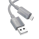 Кабель USB <--> microUSB  1.0м HOCO X107 Favor, серый