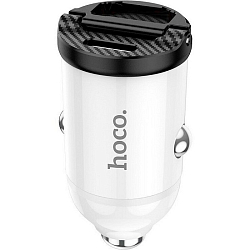 Авто ЗУ 1USB/1Type-C 4.8A HOCO NZ2, link белый