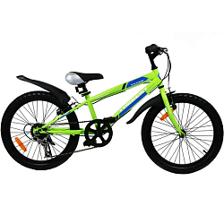 Велосипед TORRENT Totem, Матовый зеленый (рама сталь 10,5", подростковый, 7 скоростей, колеса 20д.) (20" / 10,5")