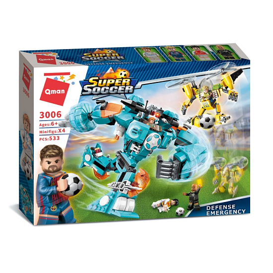 Конструктор QMAN Футбол с роботом: Мастер пенальти (533 дет.)