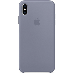 Силиконовый чехол SILICONE CASE для iPhone XS Max Lavander Gray (c LOGO)