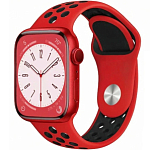 Силиконовый ремешок NIKE BAND для Apple Watch 42/44/45/49mm 18_красный & черный