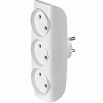 Тройник 3 гн. SMARTBUY SBE-10-A04w-3, белый, 10А