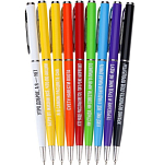 Набор ручек подарочных со смешными надписями, синие, цветной корпус, d=0,7мм, 9 шт, НР-1470