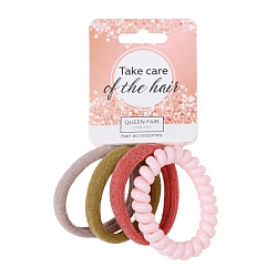 Резинка для волос "Василиса" (набор 4 шт) нежность, 4 см, микс   9887958