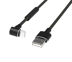 Кабель USB <--> Type-C  1.0м RITMIX RCC-433 GAMING черный, Г-образный