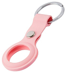 Чехол для умного брелка AirTag Apple с кольцом, силикон розовый