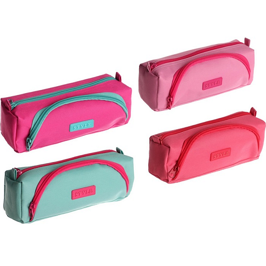 Пенал Calligrata "Стиль", 2 отделения, МИКС