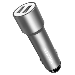 Авто ЗУ 2USB 2.4A WALKER WCR-22 серое
