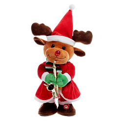 Интерактивная игрушка ОЛЕНЬ «С Новым годом», звук, танцует