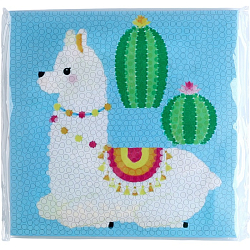 Аппликация помпошками «Лама и кактусы», размер — 30 × 30 см, клей 30 мл