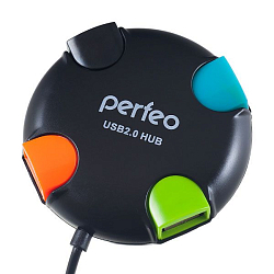 USB-Хаб PERFEO (PF-VI-H020) черный, 4  порта