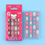 Детские накладные ногти «Сердечки», 24 шт 9348435