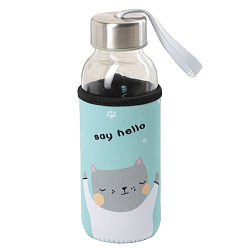 Бутылка «Милые животные», 300 мл, h=17 см, рисунок МИКС