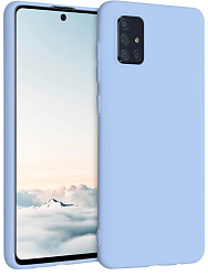 Задняя накладка SILICONE COVER для Samsung Galaxy M51 голубой