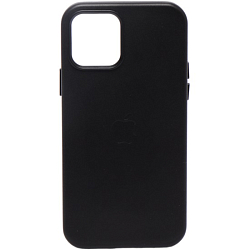 Задняя накладка LEATHER CASE MAGSAFE для iPhone 15 PRO MAX (С АНИМАЦИЕЙ) Черный