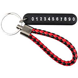 Брелок для ключей на кольце «Ремешок с номерным знаком», красно-чёрный, 12.5×4 см 9683960