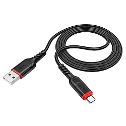 Кабель USB <--> microUSB  2.0м HOCO X59 Victory черный