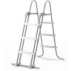 Лестница для бассейнов INTEX до 107см, 3 ступеньки, без площадки, с защитой (28075)