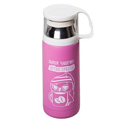 Термос Командор «Выпей чашечку» с кружкой, 350 мл, время сохранения тепла 8 ч